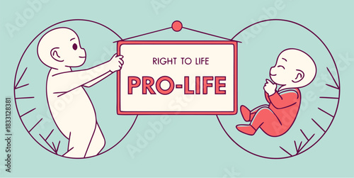 Pro-Life message with unborn children, designed with a modern feel, communicating care and compassion in a simple style for advocacy and awareness campaigns