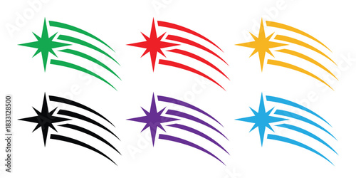 shooting star icon vector