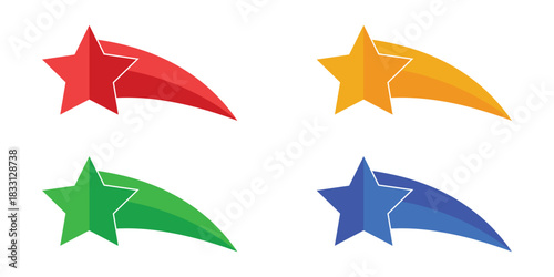 shooting star icon vector