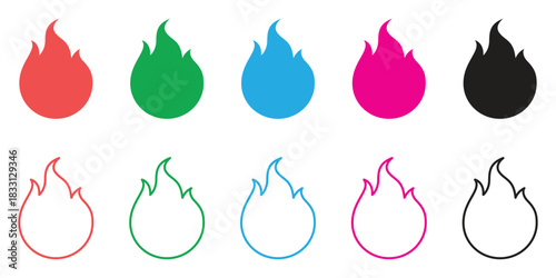 flame icon vector