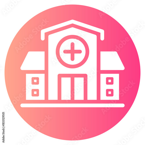 hospital gradient icon