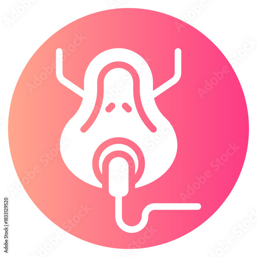 oxygen mask gradient icon