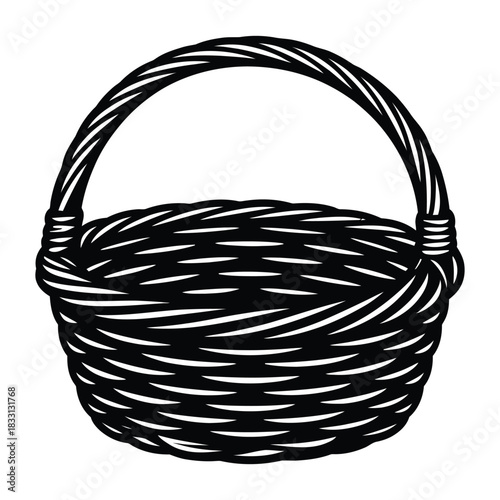 empty wicker basket