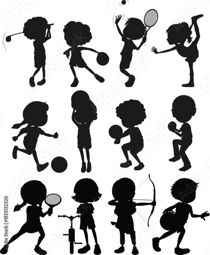 Large animal silhouette collection featuring wild animals such as elephants, bears, deer, and lions.