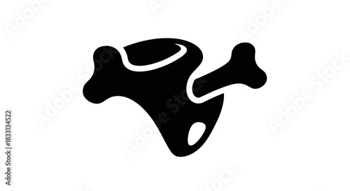 Skull and Crossbones Silhouette A Symbol of Danger.