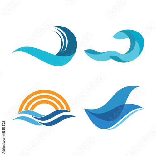 Water waveocean  logo