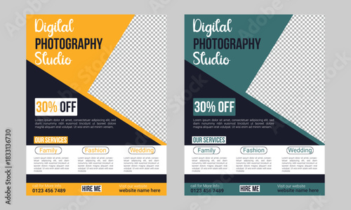 professional photography print flyer or poster template