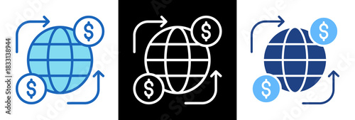 Worldwide Transactions triplestyle icon