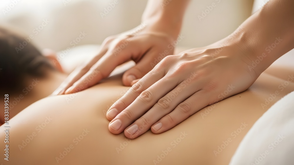 Fototapeta premium Relaxing arm massage therapy for stress relief and muscle relaxation