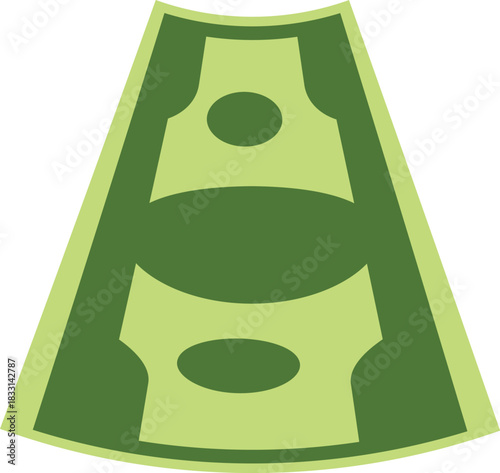 vector illustration of a green tent in a circle