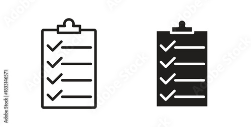 List icon glyph and line set thin line symbol concept.