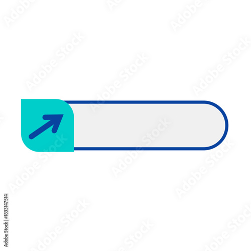 Flat arrow button symbol. Vector illustration