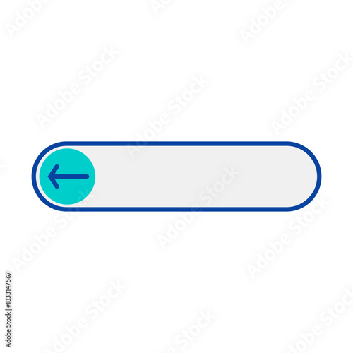 Flat arrow button symbol. Vector illustration