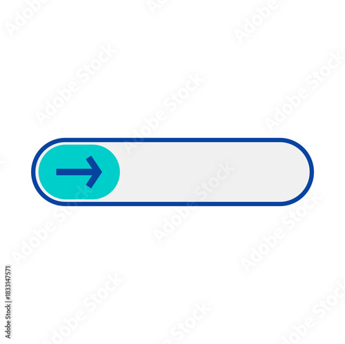 Flat arrow button symbol. Vector illustration