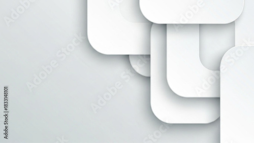 Minimal Abstract Business Background with White Rounded Rectangles and Soft Corporate Shadows