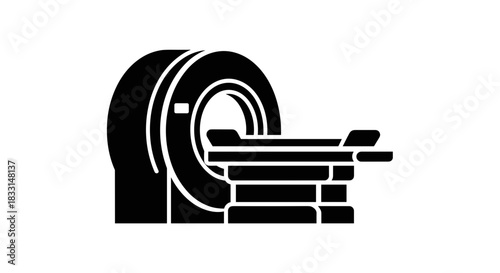 CT Scan Machine Illustration for Medical Imaging and Diagnosis.