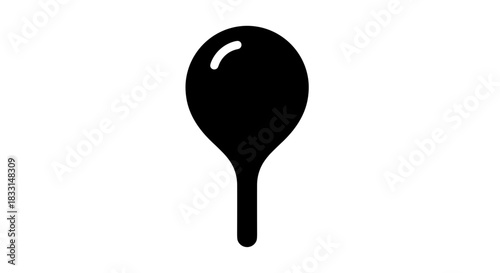 Black and White Enema Bulb Icon Illustration.