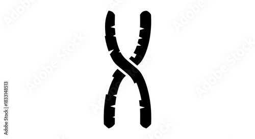 Chromosome Icon Genetic Material and Heredity Symbol.