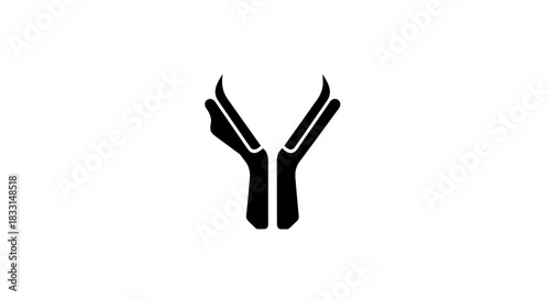 Abstract Antibody Illustration Scientific Symbol for Immunity and Research.