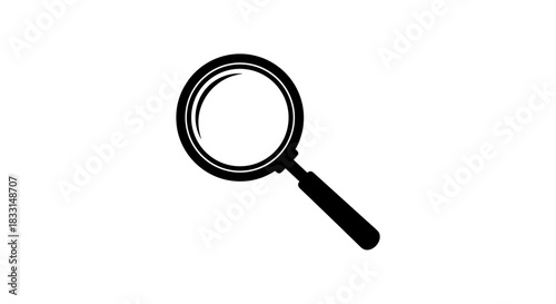 Magnifying Glass Icon Symbol of Search Investigation and Discovery.