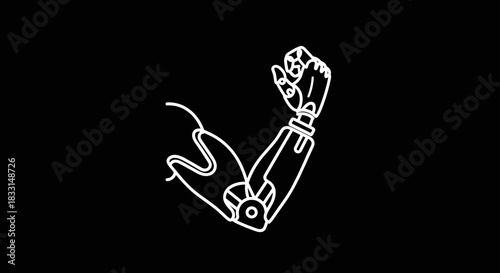 Robotic Arm Illustration Technology and Innovation in Artificial Limbs.