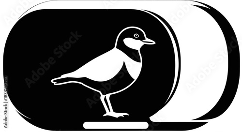 Elegant Bird Silhouette in a Minimalist Design.