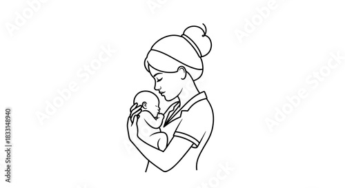 Mothers Embrace A Tender Moment of Love and Connection.