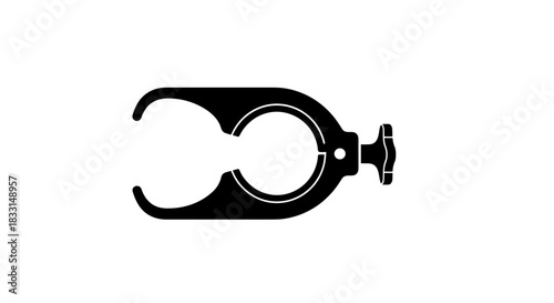 Black and White Illustration of a Clamp Tool.