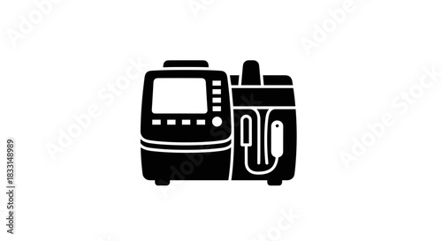 Hemodialysis Machine Icon Medical Equipment for Kidney Treatment.