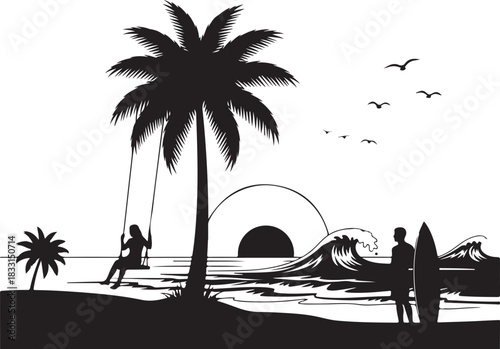 palm trees on the beach