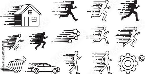 set of hand drawn icons