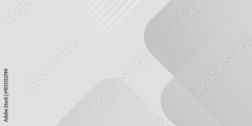 Abstract gray background with white diagonal stripes and modern geometric shapes. Minimalist background concept for covers, brochures, presentations and certificates. EPS. 2