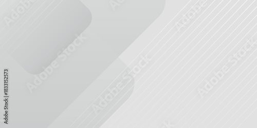 Abstract gray background with white diagonal stripes and modern geometric shapes. Minimalist background concept for covers, brochures, presentations and certificates. EPS. 3
