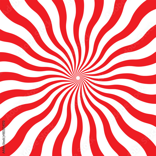 Abstract red and white retro with sunburst pattern colorful design. Vintage sunrays illustration swirl line. sun beam vector banner design and comic burst gradient concept pattern. 