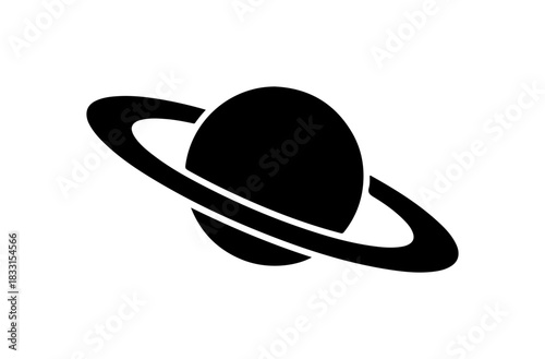 Striking planet Saturn illustration ready for space exploration branding, science education materials, or futuristic technology concepts, originally from vector art
