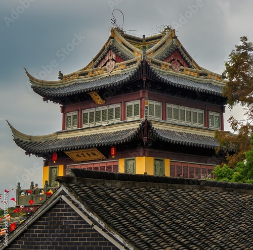 Photography Asia, China, Shanghai, Zhujiajiao, 09 November 2025, chinese temple architecture