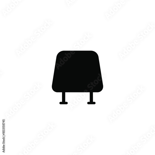 Black silhouette of a pommel horse on white background