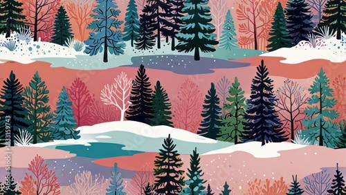 winter forest landscape