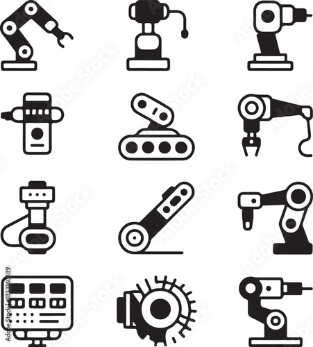 Industrial Automation Robots Set