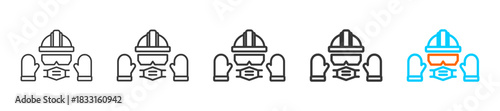 ppe (personal protective equipment) icon set multiple style collection	
