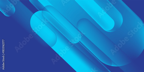 Abstract blue background with diagonal lines. Dynamic shapes composition. Vector illustration