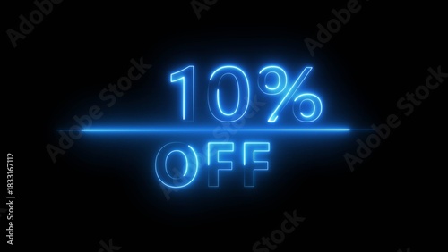 Photography Neon 10% discount offer illustration