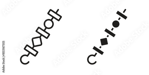 Skewer icon in doodle and stroke style.