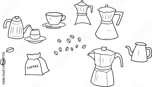 vector set of kitchen accessories