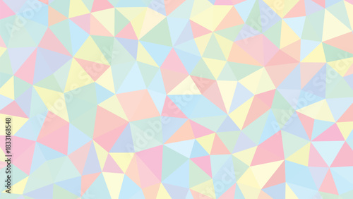 Geometric Pastel Polygonal Background with Soft Colors and Triangular Design