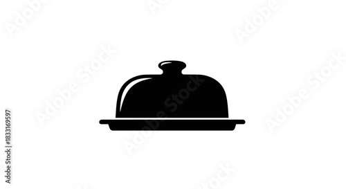 Elegant Cloche Food Cover A Culinary Presentation Icon.