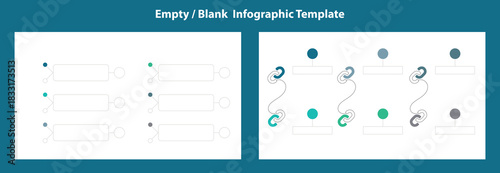 Two Infographic Layout Options Horizontal Steps and Connected Points for Business Presentations