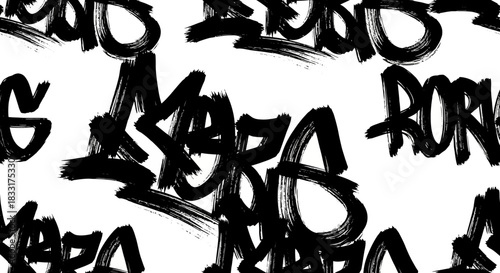 Bold abstract graffiti art with dynamic brushstrokes offers urban edge for modern designs and street style