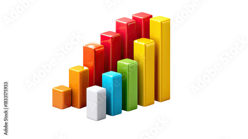 Free Download Data Growth Visualization: Colorful block arrangement symbolizes growth and success, perfect for illustrating financial or statistical trends and data. - GFXLoad