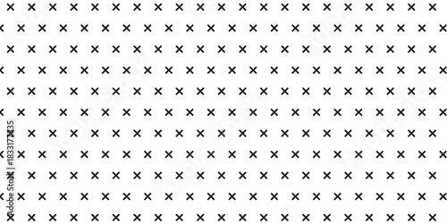 Diagonal plus seamless pattern. Simple geometric cross texture. Graphic cross symbol grid. Plus sign repeat pattern. Graphic texture. Vector illustration isolated on white background.